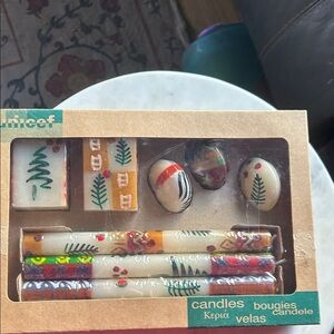 Decorative Holiday Candles - Multi Color vintage UNICEF